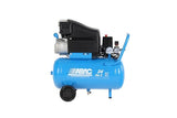 ABAC Pole Position L20 Compresor de Aire, 24 Litros Compresor de Aire, Manómetro Doble, Presión Max. 10 Bar, Inyección de Aceite, Ruedas de Transporte, Potencia 2 HP Azul Claro
