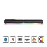 Lenco SB-042LEDBK - Barra de Sonido Bluetooth® de 85 cm con HDMI (ARC) y animación de luz LED - Negro