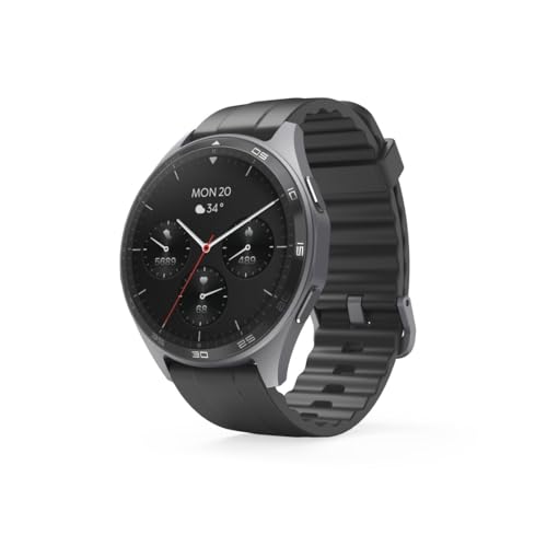Hama | Reloj Inteligente 1.43" (Smartwatch Resistente al Agua IP68, GPS, análisis sueño, frecuencia Cardiaca, Monitor de hasta 100 Actividades, Pantalla táctil) Azul