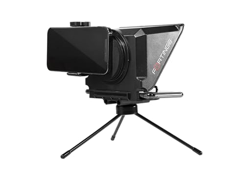 Fortinge MIA-X - Teleprompter móvil para Smartphones de hasta 5,8 Pulgadas, Compatible con portátiles y PC, Incluye Mando a Distancia Bluetooth y Software ForPrompt