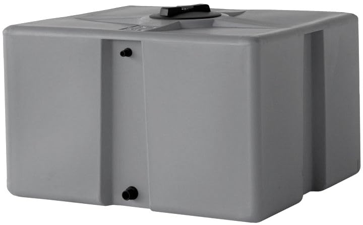Depósito de Polietileno Certificado para Agua Potable paralelepípedo Rectangular bajo Mod. 300 litros Gris Made in Italy