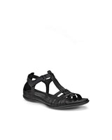 ECCO Flash T-Strap Sandal, Sandalias Mujer, Negro (53859Black/Black), 37 EU