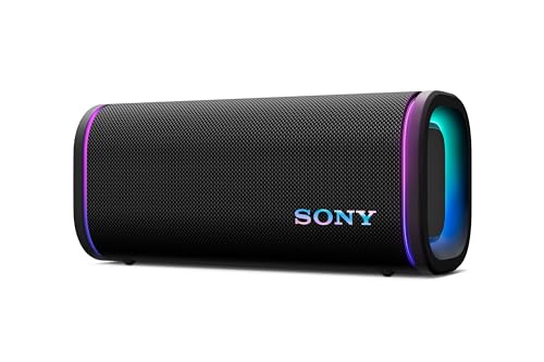Sony ULT Field 5, Altavoz portátil Bluetooth Potente, 25 H de batería, 2 Modos ULT Power Sound, Resistente al Agua y al Polvo, 360 Luces, Correa Extraible para el Hombro, Compacto, Negro