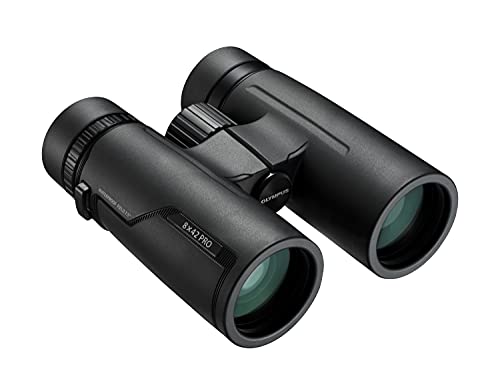 Olympus Prismáticos 8x42 PRO Visión natural, clara, luminosa, robustos, resistentes agua/niebla/repelente de aceite, sencillo - para viajar, hacer senderismo, deportes, observación a corta distancia