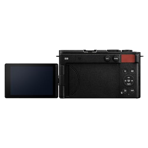 Panasonic Lumix DC-S9E-R Cámara para Vlog con Fotograma Completo y Puerta Abierta sin Espejo, 24,2 MP, Vídeo 6K/4K, PDAF de 779 Puntos, Estabilización Imagen, Angulo Libre, WiFi 5 GHz, Rojo, Cuerpo