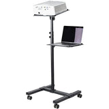 StarTech.com Soporte Móvil para Proyector y Ordenador Portátil - Carrito de Servicio Pesado para Proyector (2 Estantes) - de Altura Ajustable para Presentaciones - con Ruedas Bloqueables (ADJPROJCART)