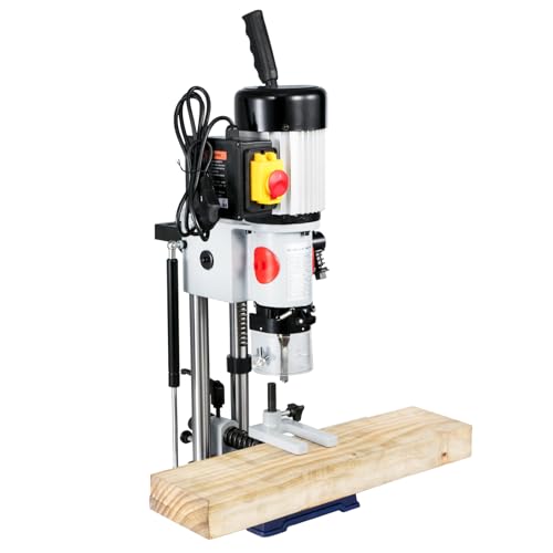 VEVOR Máquina de Mortaja Cincel Hueco Mortaja con Broca de Cincel para El Cincel de Madera Máquina Mortiser para Trabajar La Madera, para Procesar Productos de Madera y Materiales Metálicos