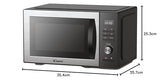 Candy Essenza CMCA29EDLB Horno Microondas Combinado, con Grill, 29L, 1000-2100W, Convección, 5 Niveles de Potencia, Digital, Automenús, Bloqueo Seguridad, Inicio Diferido, Descongelación, Negro e Inox