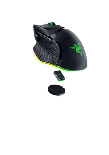 Razer Basilisk V3 Pro - Ratón Inalámbrico Personalizable para Juegos con Rueda Inclinable Hyperscroll (Sensor Óptico Focus Pro 30K, Iluminación Cromática de 13 Zonas, Botones Programables 11) Negro
