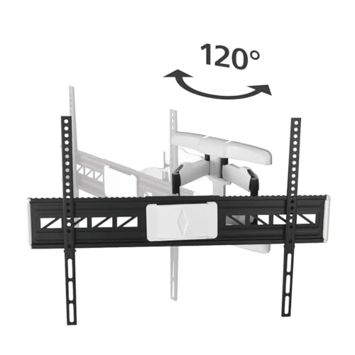 Hama Soporte de Pared para TV (3 articulaciones, 90 Pulgadas, VESA 800 x 600, LCD/LED, para TV, Montaje en Pared, Giratorio 120 Grados, Inclinado, Acero, Capacidad de Carga máxima de 75 kg, bisagras