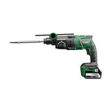 HIKOKI DH18DPCWUZ - Taladro y cincelador con batería, color verde y negro, 2X5.0 Ah, charger