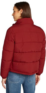 Tommy Jeans Cazadora Acolchada Mujer Essential Puffer con Cuello Alto, Rojo (Regatta Red), L