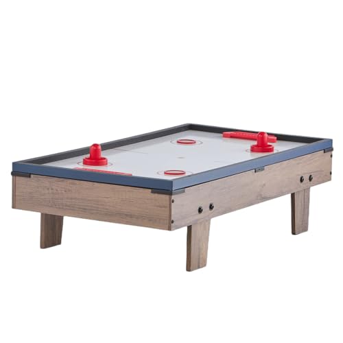 VEVOR Mesa de Juego Combinada 4 en 1 de Hockey de Aire de 82 cm, con Billar, Hockey, Futbolín, Ping Pong, Empujadores y Discos, Mesa de Juegos Deportivos a Niños, Sala de Juegos Familiar, Oficina