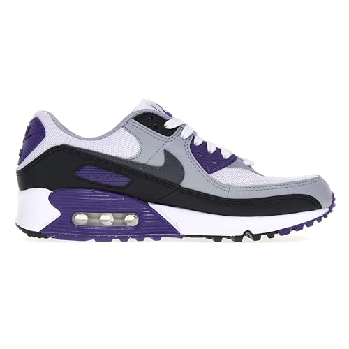 NIKE Air MAX 90, Sneaker Mujer, White Iron Grey Black Wolf Grey, 39 EU