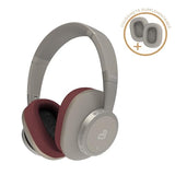 DeeBee dB-Pulse-GLB Auriculares Bluetooth Circumaurales, Cancelación de Ruido, 40 Horas de Batería, Beige, con Almohadilla Intercambiable