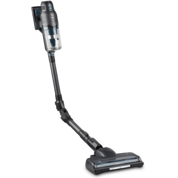 H.Koenig Aspirador Sin Cable 2 en 1 PowerFlex+ UPX26, Plegable, Autónomo hasta 40 Min, Sin Bolsa, Ligero, Ergonómico, 3 Potencias, 220 W, 0.8 Liters, Roja y Plateada