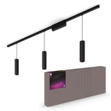 Philips Hue - Perifo Iluminación en carril Luz Blanca y de Colores - Set carril y 3 lámparas colgantes (negro) - 171.5cm - Anclajes incluidos