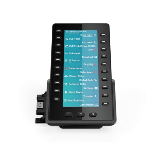 Snom Módulo de expansión D8C para teléfonos con Cable D8xx - Pantalla a Color TFT de 6,8 con 60 Teclas programables - USB Plug-and-Play para administración inalámbrica de teléfonos en la Oficina