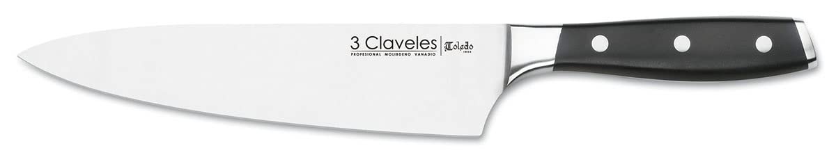 3 CLAVELES Juego Cocina, Madera,Acero Inoxidable, 5 Cuchillos Ash Toledo + 1 Tijera Star, 1637