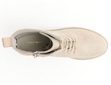 Tommy Hilfiger Botines Mujer Suede Mid Heel Laceup con tacón, Beige (Beige), 39 EU