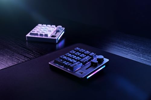 Glorious Gaming GMMK Macro Numpad - Cavo o wireless Bluetooth, alluminio premium, personalizz., cursore e manopola programmabili, RGB, switch lineari, 18 ABS Doubleshot Keycaps - Ardesia nera
