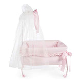 La Nina- Cuna con Dosel Topito Rosa muñecas, Color (Diset 65052)