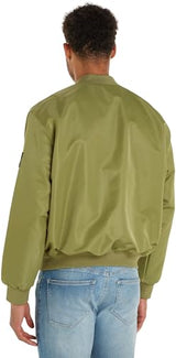 Calvin Klein Jeans Bomber Jacket J30J325110 Chaquetas de Tejido, Verde (Dark Juniper), M para Hombre