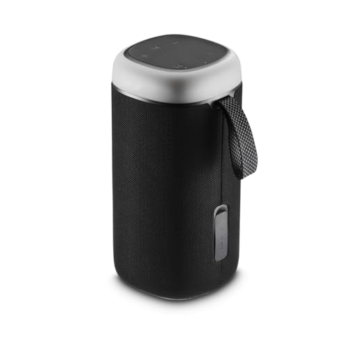 Hama Altavoz Bluetooth 30W, Resistente al Agua IPX4, Efectos de luz LED, 12 Horas de duración de la batería, Caja de música Bluetooth, Negro