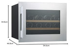 Cata | Vinoteca |Modelo VI 54024 X | Vinoteca no Frost de Encastre | Capacidad para 28 Botellas | Ancho de 60 cm | Clase de Eficiencia nergética G | Con Soportes Regulables para la Altura