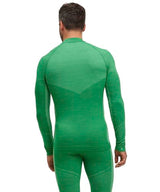FALKE Wool-Tech Round Neck M L/s SH Lana Hilo Funcional Secado rápido 1 Pieza, Capa de Base Superior Hombre, Verde Grass Green 7014 Trend, XL