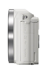 Sony ILCE-5100 - Cámara EVIL de 24.7 Mp ( pantalla 3", estabilizador óptico, vídeo Full HD ), color blanco - Kit cuerpo cámara con objetivo E PZ 16-50 mm f/3.5-5.6