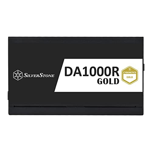 Silverstone SST-DA1000R-GM - Cybenetics Gold 1000W PCIe 5.0 Fuente de alimentación Completamente Modular, Ventilador FDB Ultra silencioso de 135 mm con función Semi-fanless