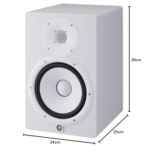 Yamaha HS8 - PA, monitor de estudio autoamplificado para DJs, productores y artistas, en blanco