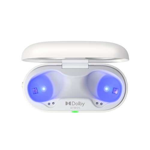 LG Auriculares intraurales Bluetooth Tone Free T90S con Sonido Dolby Atmos, tecnología Meridian, cancelación Activa de Ruido (ANC), y UVnano+, Blanco