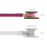 3M Littmann Fonendoscopio para monitorización Classic III, acabado en arcoíris, tubo color frambuesa, 68,5 cm, 5806