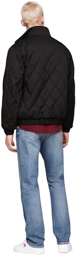 Tommy Jeans Cazadora Acolchada Hombre Essential Quilted Jacket con Cremallera, Negro (Black), L