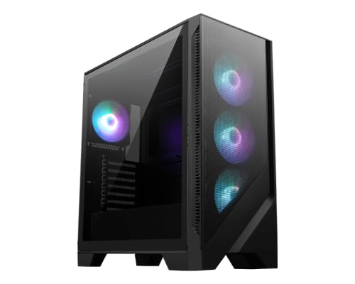 Carcasa de Ordenador - Micro Torre Negra y Transparente, diseño optimizado para Flujo de Aire, Compatible con refrigeración líquida, Espacio para múltiples Ventiladores. #