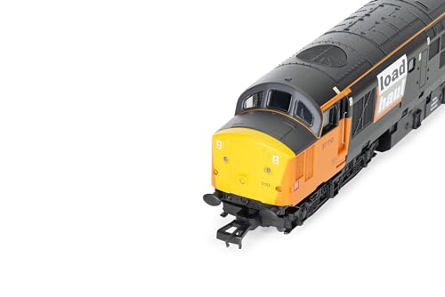 Hornby R30188 Railroad Plus Loadhaul, Class 37, Co, 37710-Era 8 Railway-Locos, Negro y Naranja, Color, 38 centimètres