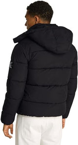 Calvin Klein Cazadora acolchada Hombre Essentials con capucha, Negro (Ck Black), XXS