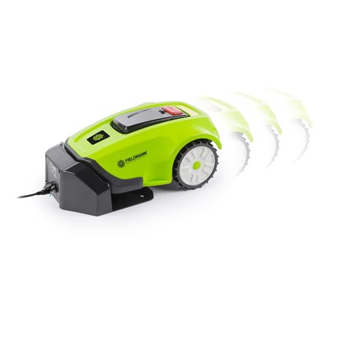 Robot cortacésped 600m² - Batería de Ion-Litio 20V 2Ah, Ancho 17cm, Altura Regulable (3/4/5cm), Programación Inteligente, Sensor de Lluvia, Corte de Bordes, Multizonas, Pantalla LCD