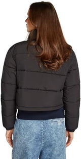 Tommy Jeans TJW CRP ESSENTIAL PUFFER Chaqueta acolchada Mujer, Negro (Black), L