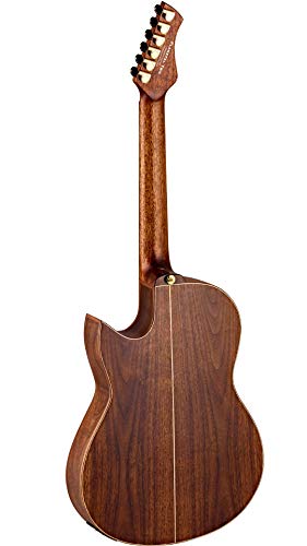 ORTEGA Ben Woods Signature Guitar Clavijero invertido Nylon 6 Cuerdas y funda Ben Woods Fishman-ORTEGA Clasica Blend System con salida XLRFLAMETAL-TWO