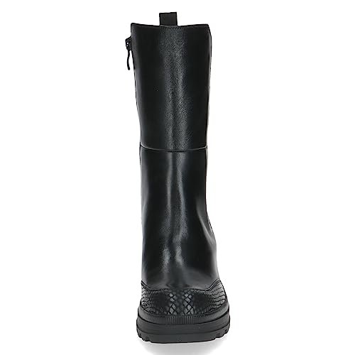 CAPRICE 9-25400-41, Botines de tacón con cordones para Mujer, Negro (Black Comb), 38 EU
