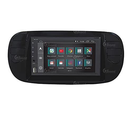 Radio de Coche para Fiat 500 Negro Mate GPS Bluetooth WiFi USB Dab+ Touchscreen 6.2" 4core Carplay AndroidAuto