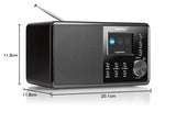 Karcher Dab 3000 - Radio Dab+ (Radio Digital, Dab Plus/FM RDS, Entrada Auxiliar, Despertador con Alarma Dual, Radio de Cocina pequeña, Negro)