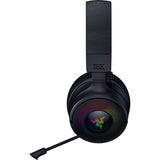 Razer Kraken V4 - Wireless Gaming Headset (3 Modes Connectivity, Triforce 40mm Drivers, 9-Zone RGB Earcup Lighting, Mix & Volume adjustments, THX Spatial Audio) Black