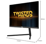 Twisted Minds Monitor para Gaming, Pantalla de 32 Pulgadas Fast VA - Resolución 1920 x 1080 FHD, frecuencia actualización 180 Hz, relación Aspecto 16:9, Tiempo Respuesta 1 ms - Negro (TM32CFHD180VA)