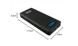 XTPower® PowerBank QC3 20000 mAh con Pantalla LED en Tiempo Real, baterías externas para teléfono móvil, batería Externa de Alta Capacidad con 65 W de Potencia, Carga rápida para Ordenador portátil y