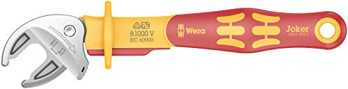 Wera 05020170001 6004 Joker VDE 4 Set 1, Juego de llaves de boca autoajustantes de aislamiento VDE, 4-teilig