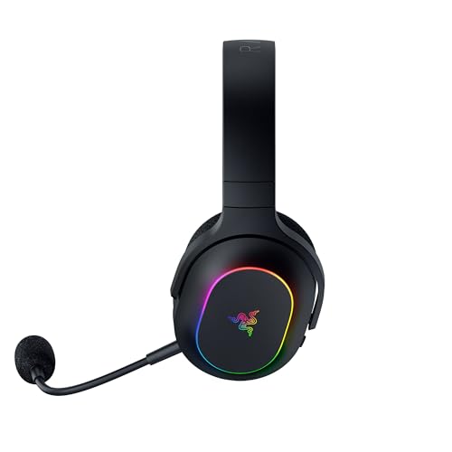 Razer Barracuda X Chroma - Auriculares inalámbricos para Juegos multiplataforma con 6 Zonas Chroma RGB (SmartSwitch Hyperspeed y Bluetooth, Altavoces de 40mm, micrófono Desmontable) Negro